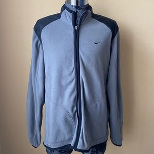 Nike Mens Gray Fleece Jacket Size Large